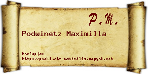 Podwinetz Maximilla névjegykártya